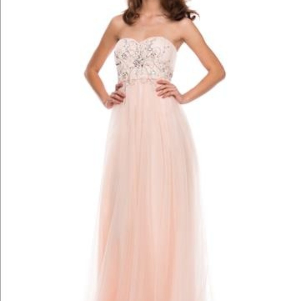 NEW! Beautiful Long Evening Dress w/ Corset Back